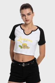 Polera Mujer Bicolor Negro