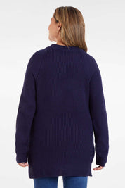 Sweater Mujer Calado Azul