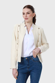 Chaqueta Mujer Gamuza Arena