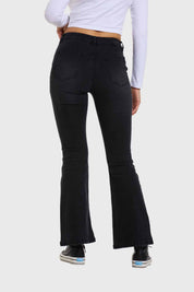 Jeans Mujer Flare Ajuste Cintura Negro