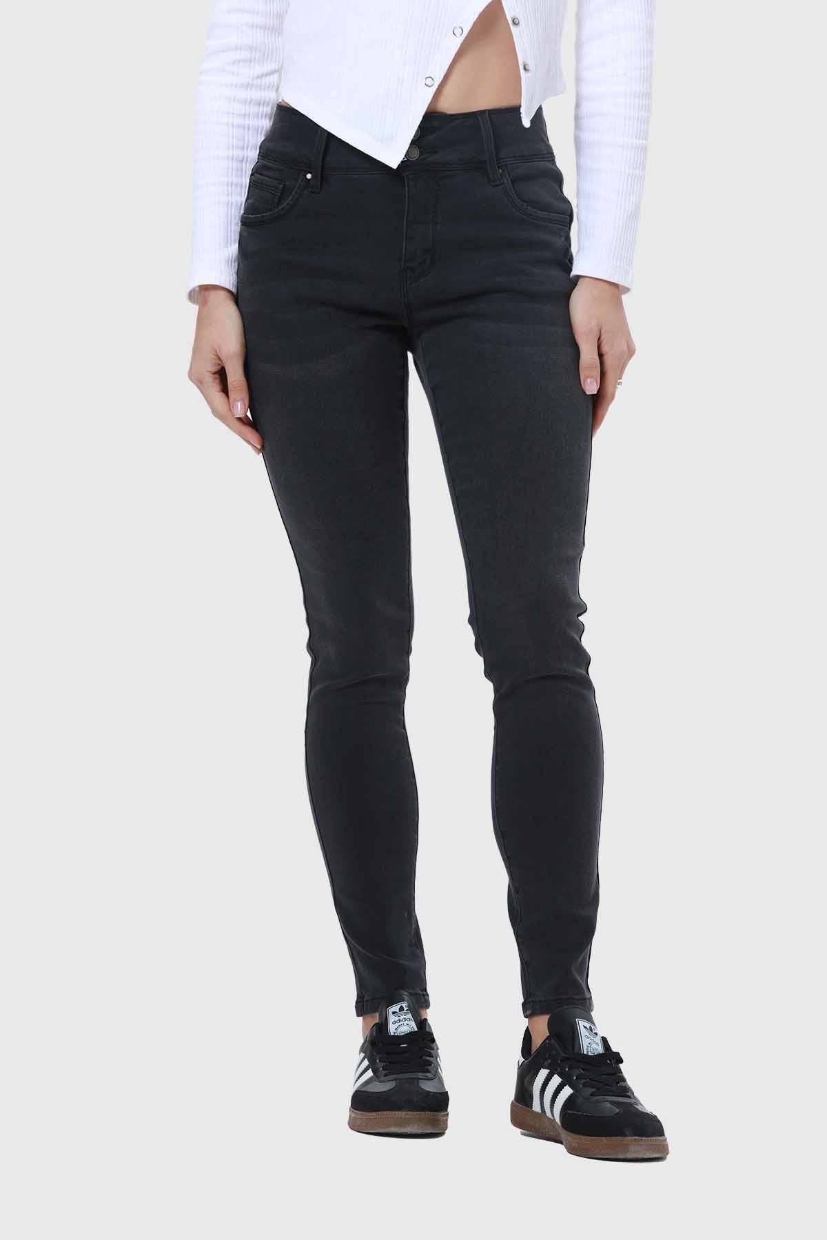 Jeans Mujer Kim Skinny Negro