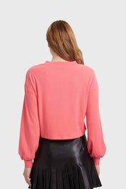 Sweater Mujer Crop Coral