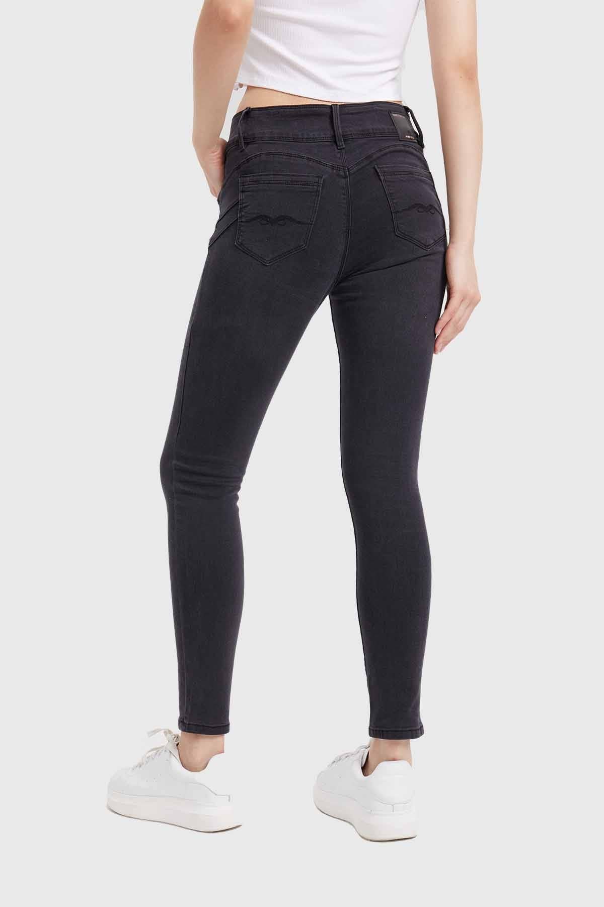 JEANS MUJER SKINNY KIM LAVADO NEGRO
