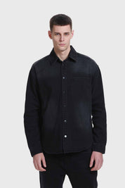 Camisa Hombre Mezclilla Gris