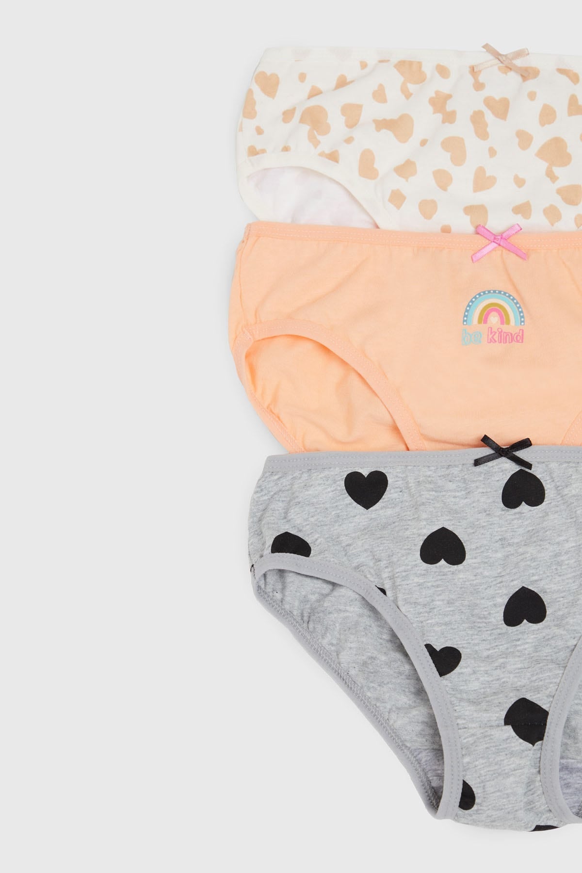 Calzón Niña Tripack Print Gris