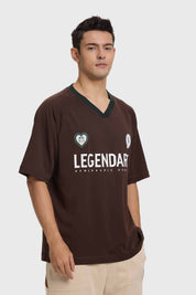 Polera Hombre Futbol Chocolate