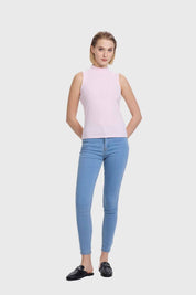 Polera Mujer Rib Rosado