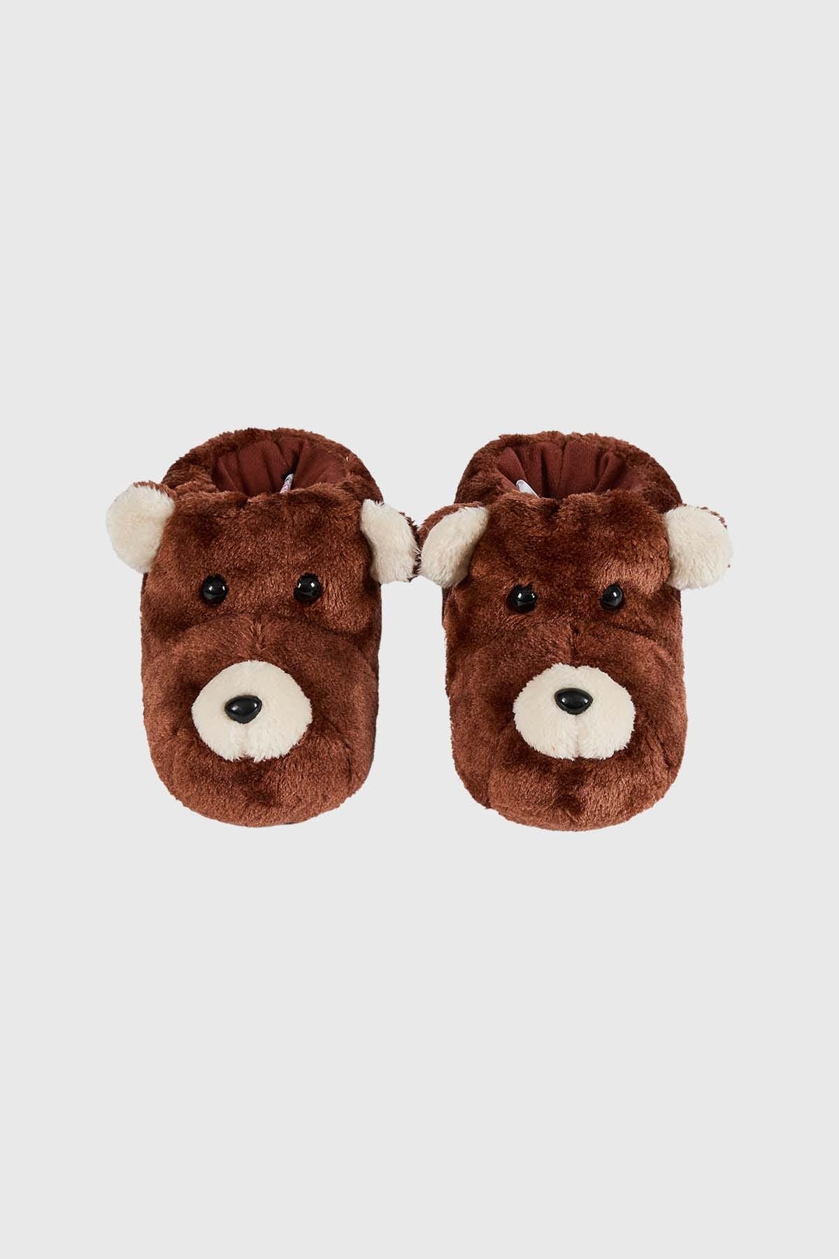 Pantufla Niño Perro Café