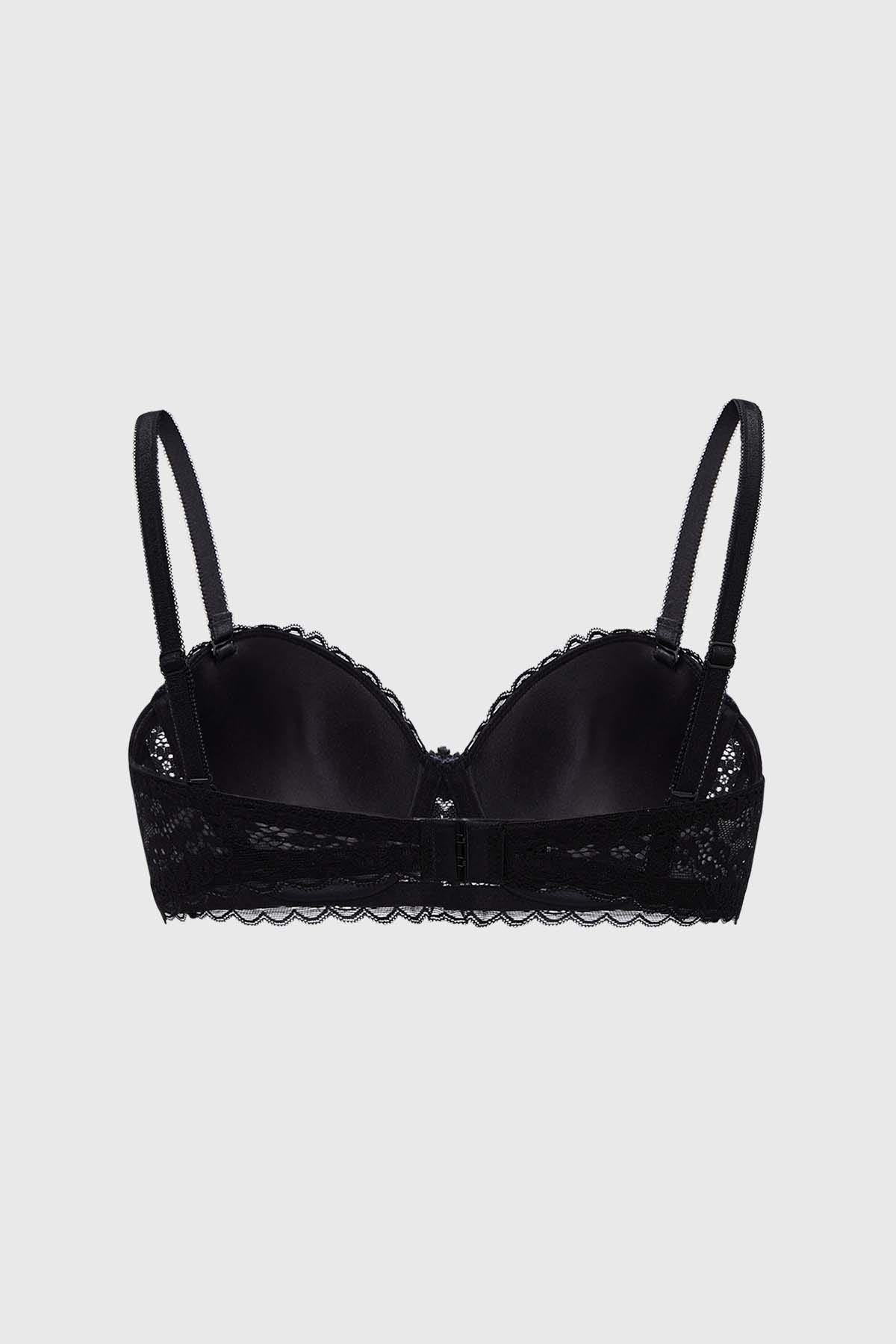 Sostén Mujer Strapless Encaje Negro