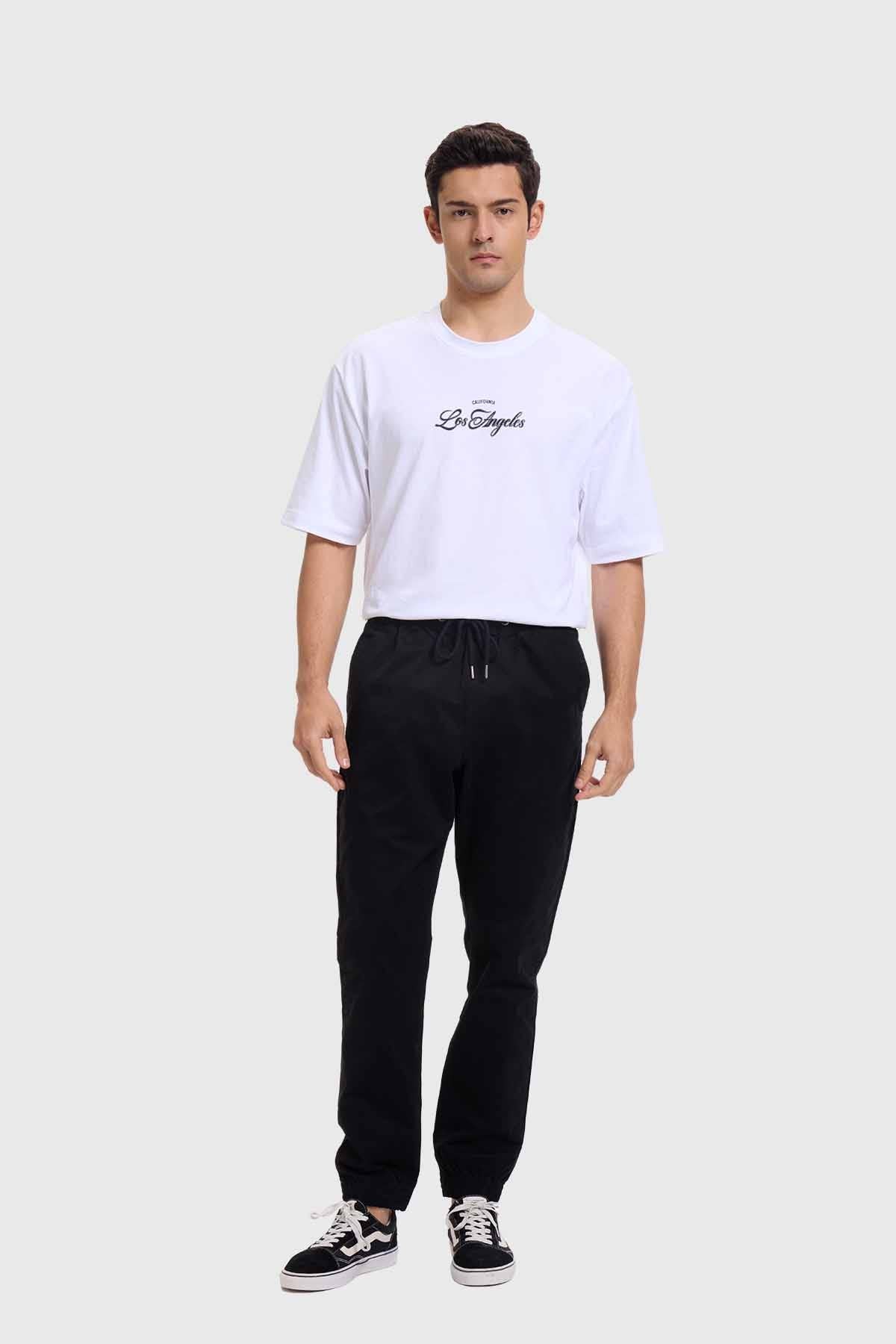 Pantalón Hombre Jogger Twill Negro