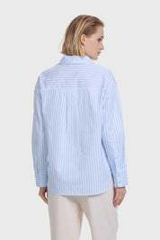 Blusa Mujer Puño Ancho Celeste