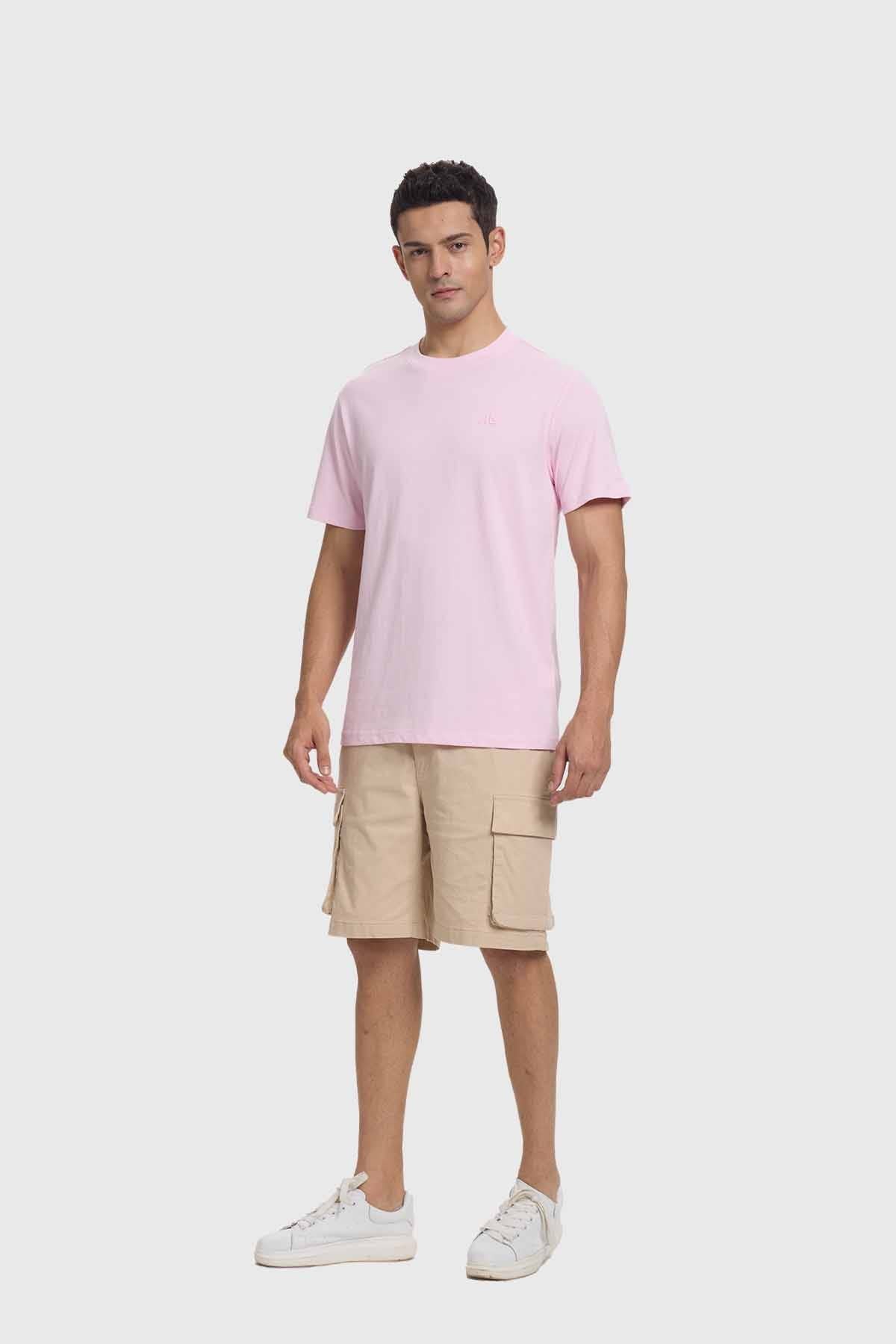 Polera Hombre Long Fit Básica Rosado