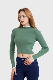Sweater Mujer Contraste Verde