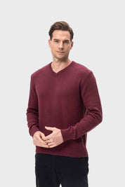 Sweater Hombre Cuello V Básico Azul