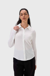 Blusa Mujer Abotonada Blanco