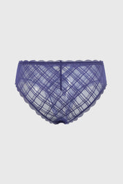 Calzón Mujer Pantaleta Detalle Encaje Azul