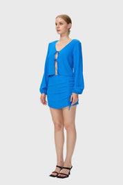 Falda Mujer Malla Azul