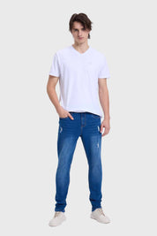 JEANS HOMBRE SKINNY ROTURA AZUL