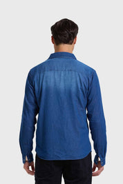Camisa Hombre Western Azul
