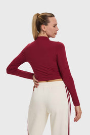 Polera Mujer Print Burdeo