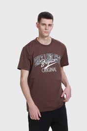 Polera Hombre Print Chocolate