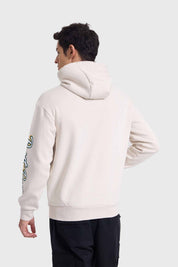 Polerón Hombre Hoodie Print Beige