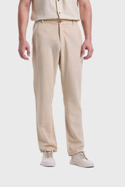 Pantalón Hombre Lino Beige
