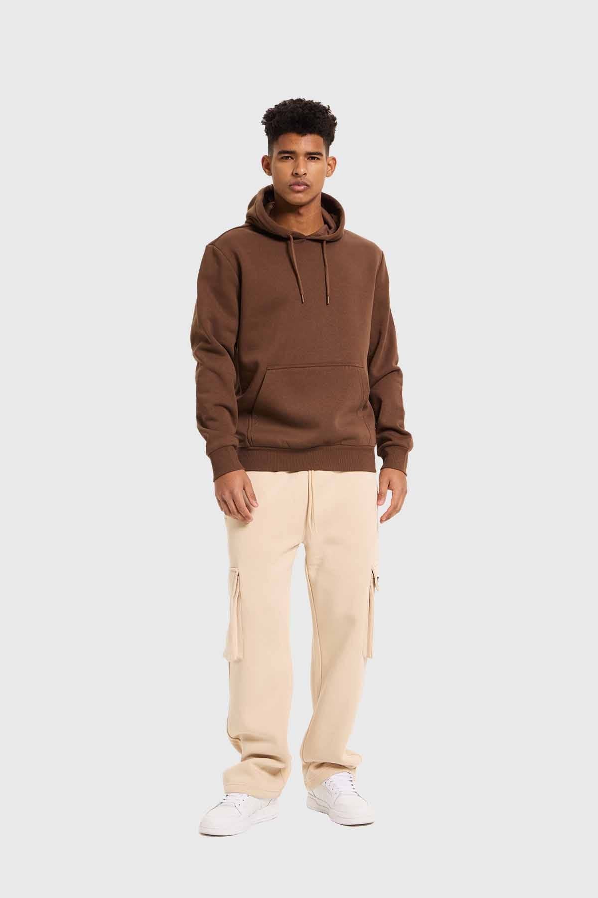 Polerón Hombre Hoodie Básico Chocolate