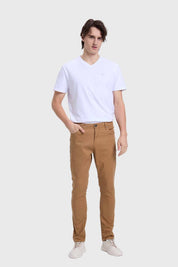 Jeans Hombre Slim Café