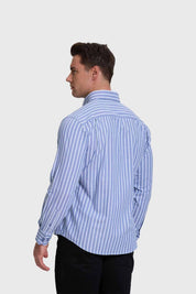 Camisa Hombre Rayas Azul