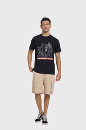 Polera hombre negra con estampado de Dragon Ball Super, diseño moderno y cómodo.