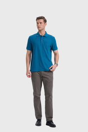 Polera Hombre Básica Piqué Petróleo