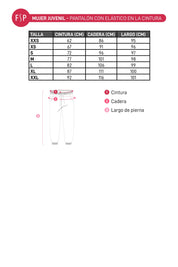 Pantalón Mujer Textura Negro