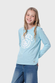 Polera Niña Celeste