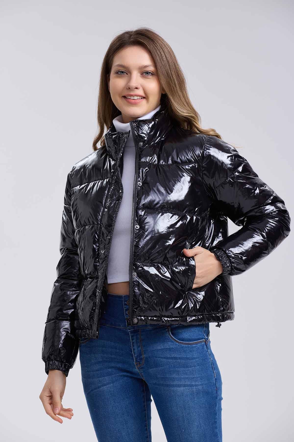 Parka Mujer Puffa Glossy Negro