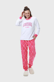 Pijama Mujer Polar Fucsia
