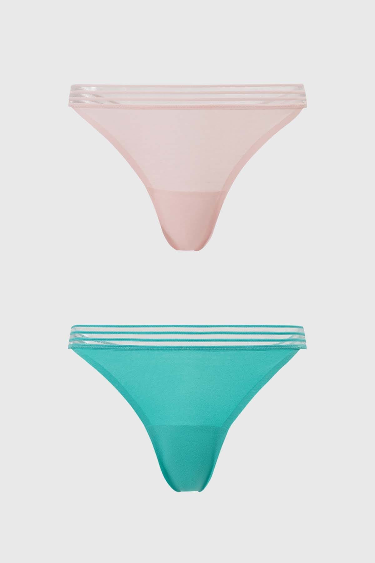 CALZÓN MUJER BIPACK COLALESS SIN COSTURAS AQUA