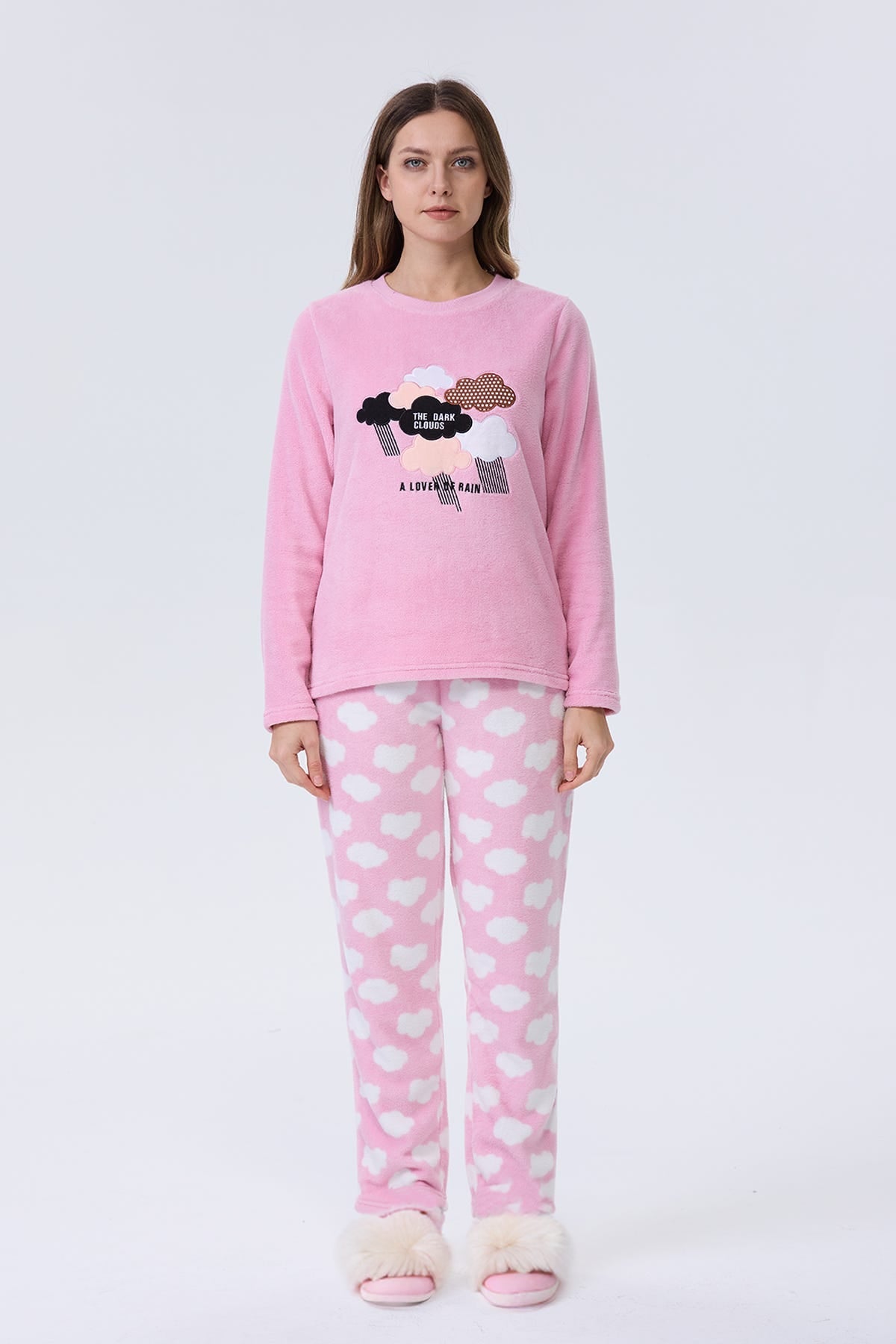 Pijama Mujer Polar Rosado