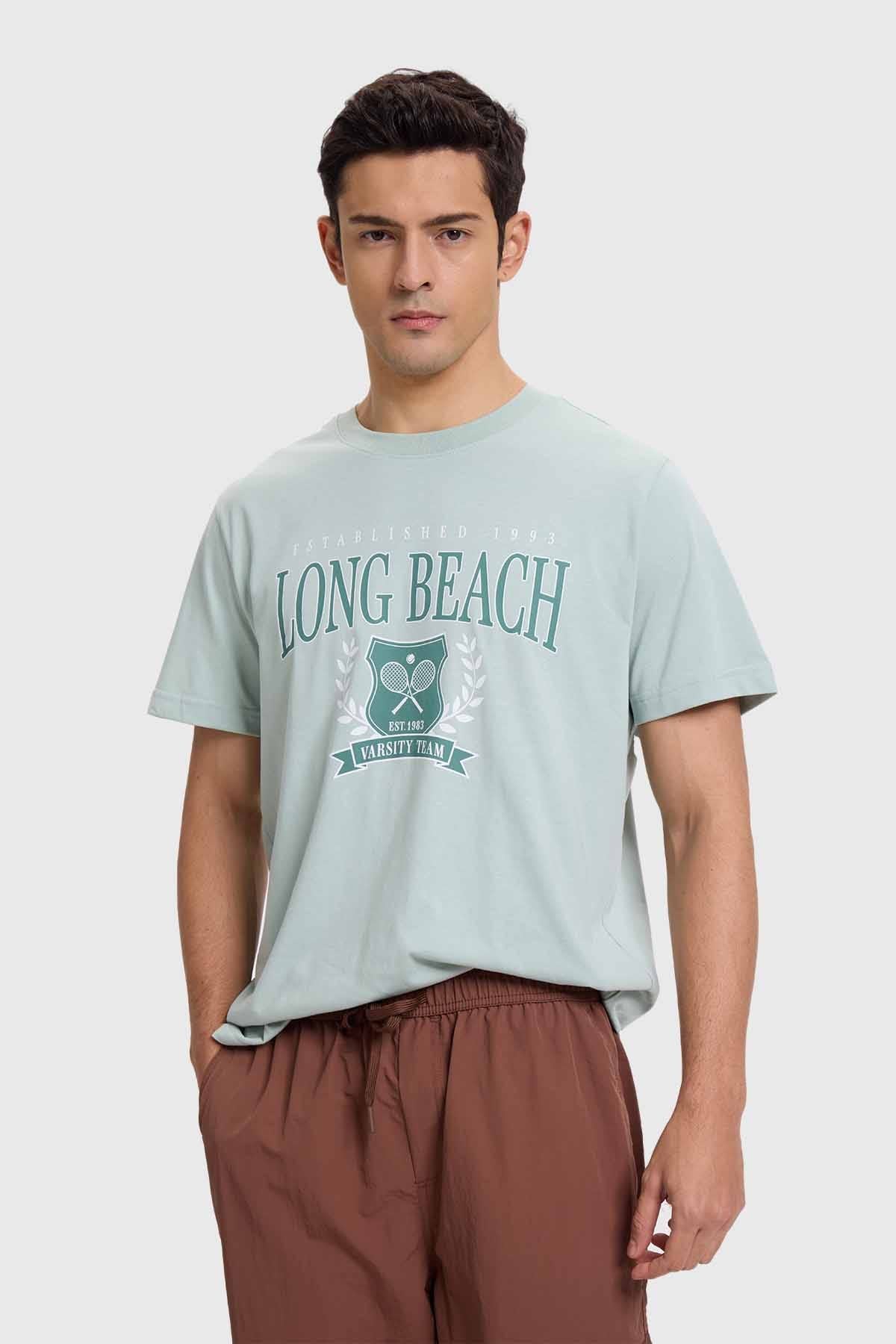 Polera Hombre Sports Basket Verde