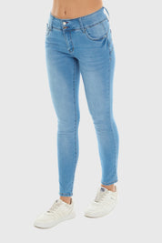 JEANS MUJER SKINNY KIM LAVADO AZUL CLARO