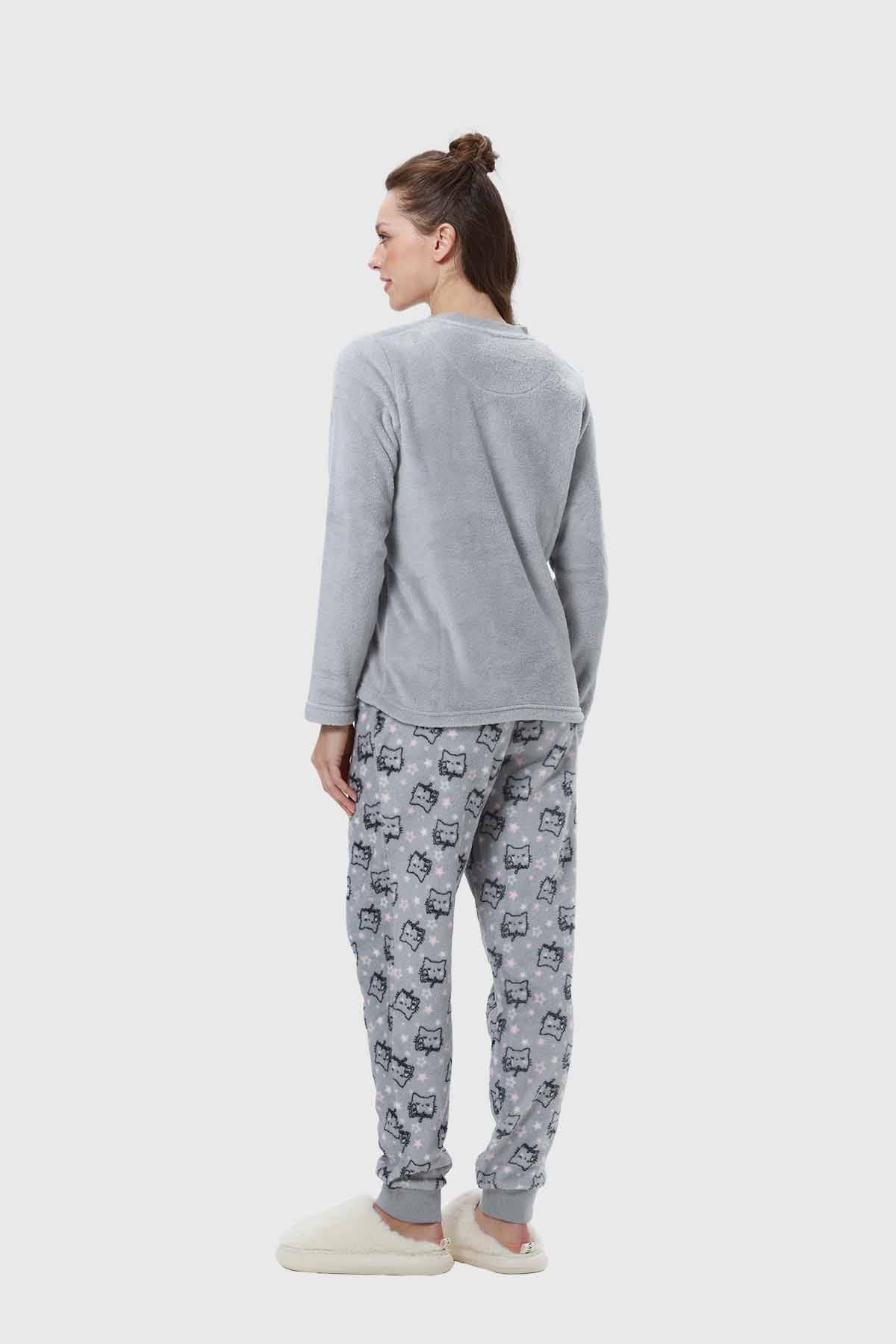 Pijama Mujer Animal Gris