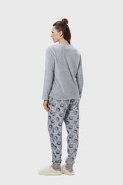 Pijama Mujer Animal Gris
