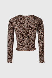 POLERA NIÑA HOMBRO DESCUBIERTO BEIGE