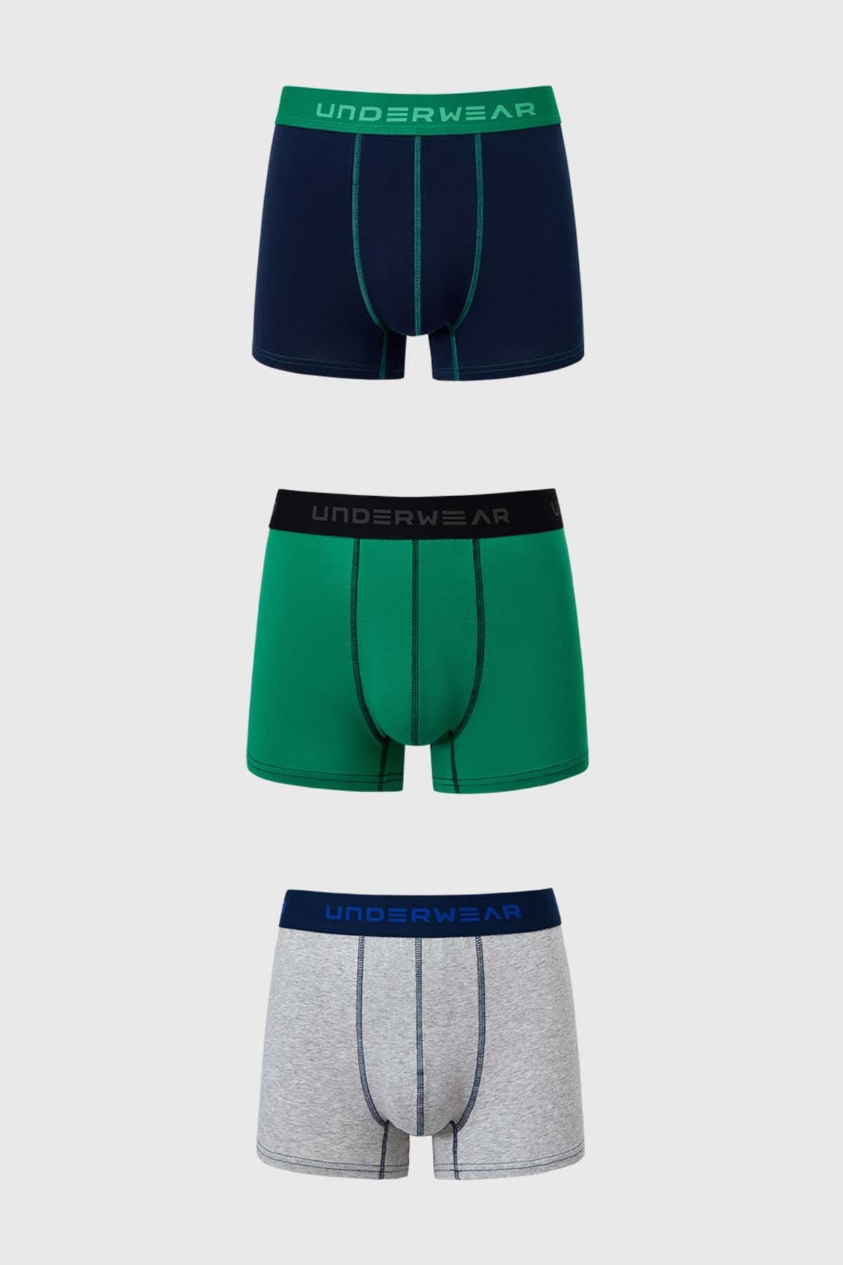 Boxer Hombre Tripack Verde