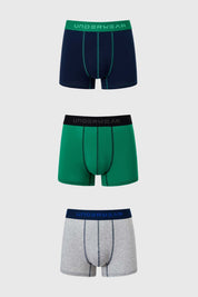 Boxer Hombre Tripack Verde