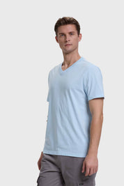 Polera Hombre Casual Básica Celeste