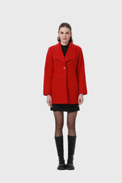 Abrigo Mujer Paño Rojo
