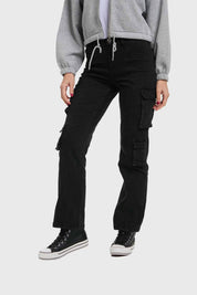 Jeans Mujer Denim Calce Recto Negro