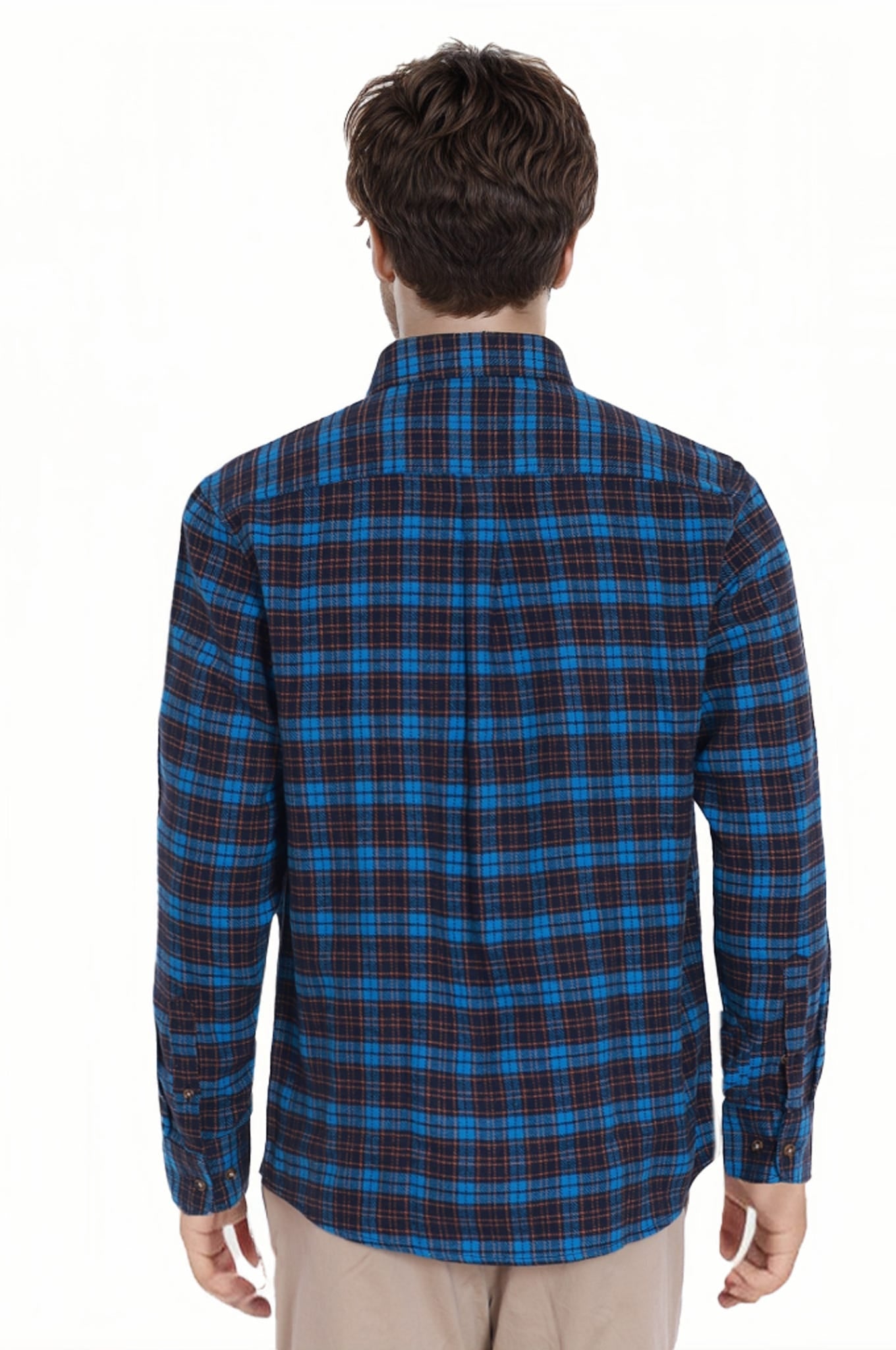 Camisa Hombre Franela Básica Petróleo