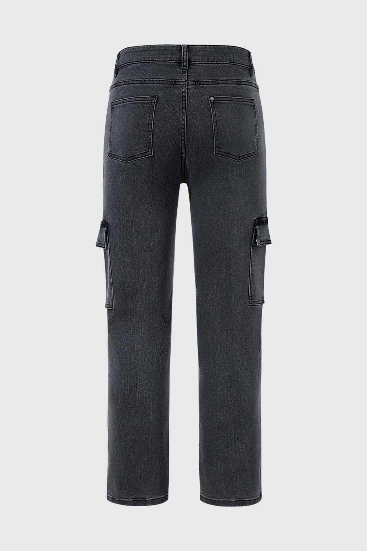 Jeans Niño Cargo Calce Recto Gris
